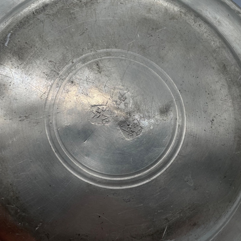 1807 Pewter Floral Wriggle‎ Work Plate Wriggle Work - Picture 4 of 4